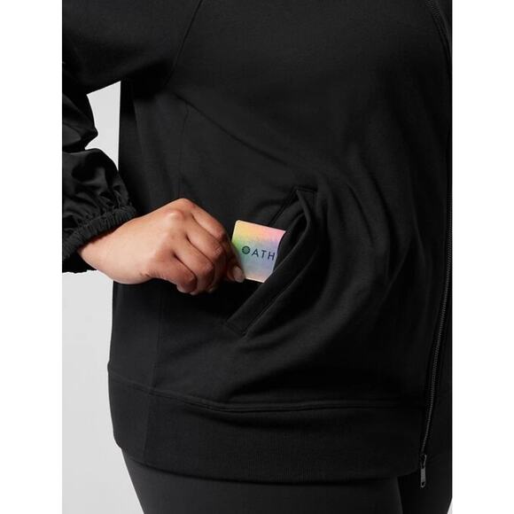 Athleta Oversized On My Way Triumph Hoodie in Black Size XXS - Picture 3 of 13